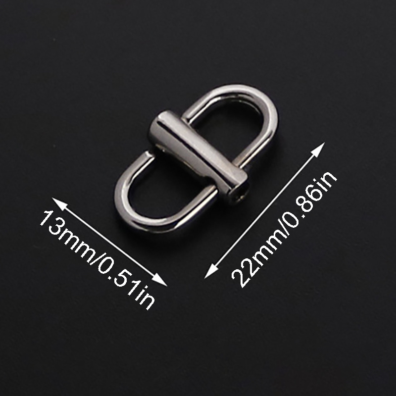 1pc Adjustable Metal Buckle Clip For Bag Chain Strap Double End