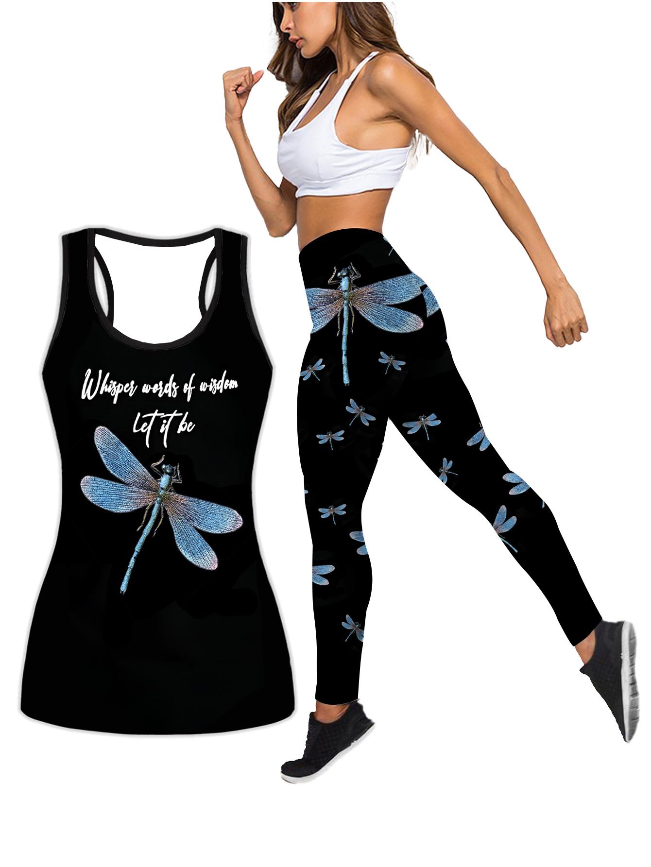 newest yoga 2 piece outfits plus