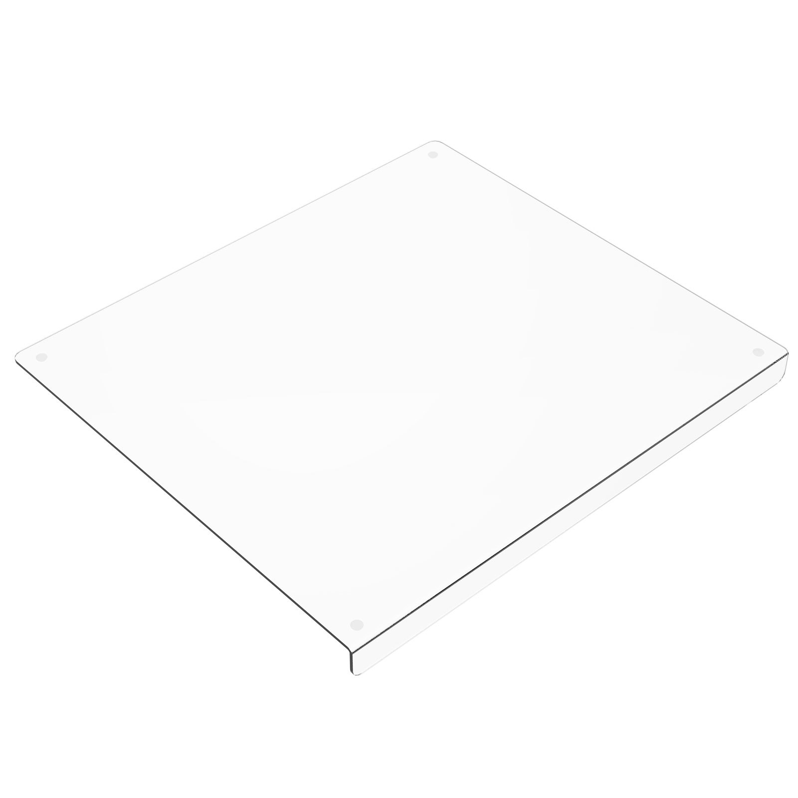 Acrylic Cutting Board Transparent Cutting Board with Lip Edge 40x45cm  Reusable Cutting Board Rectangle Chopping Board Clear Countertop Protector  Board