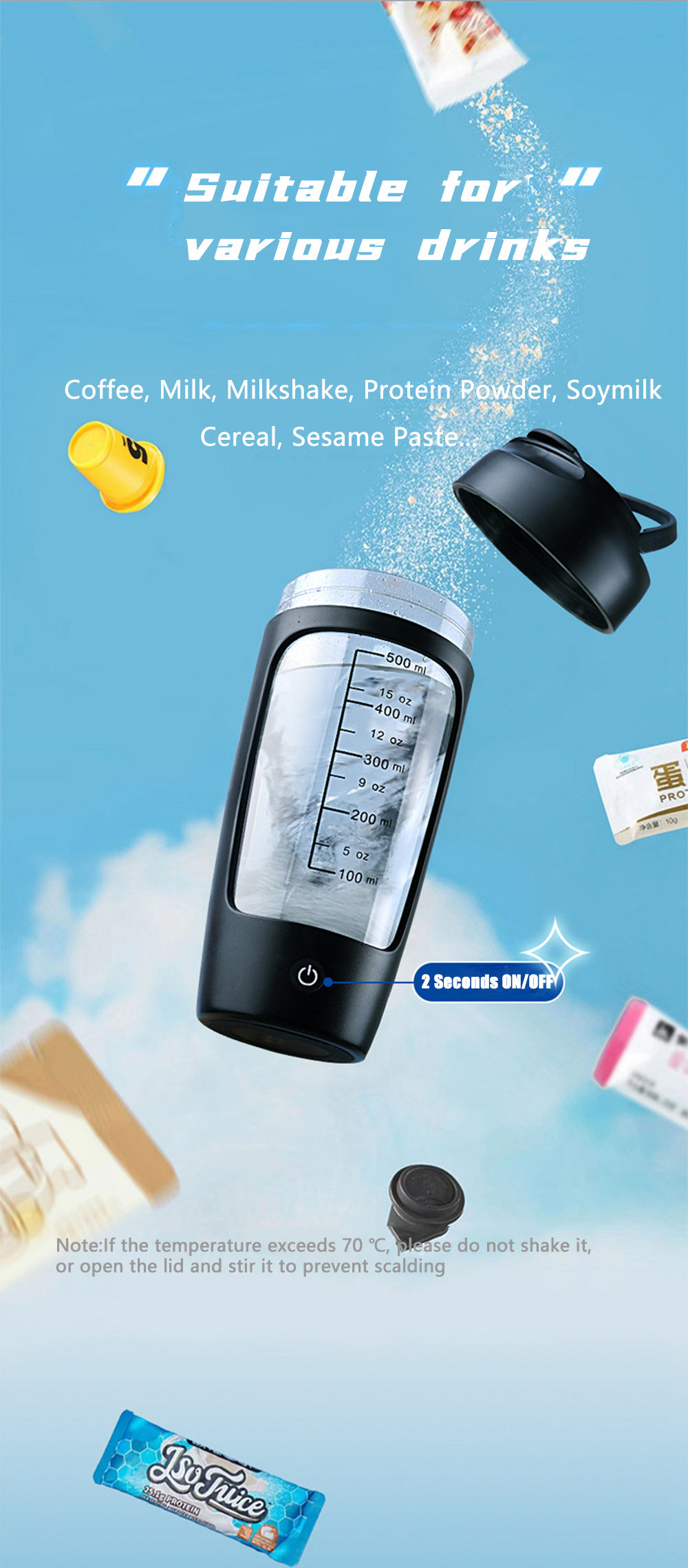 Promotional Electric Protein Shaker Bottle 