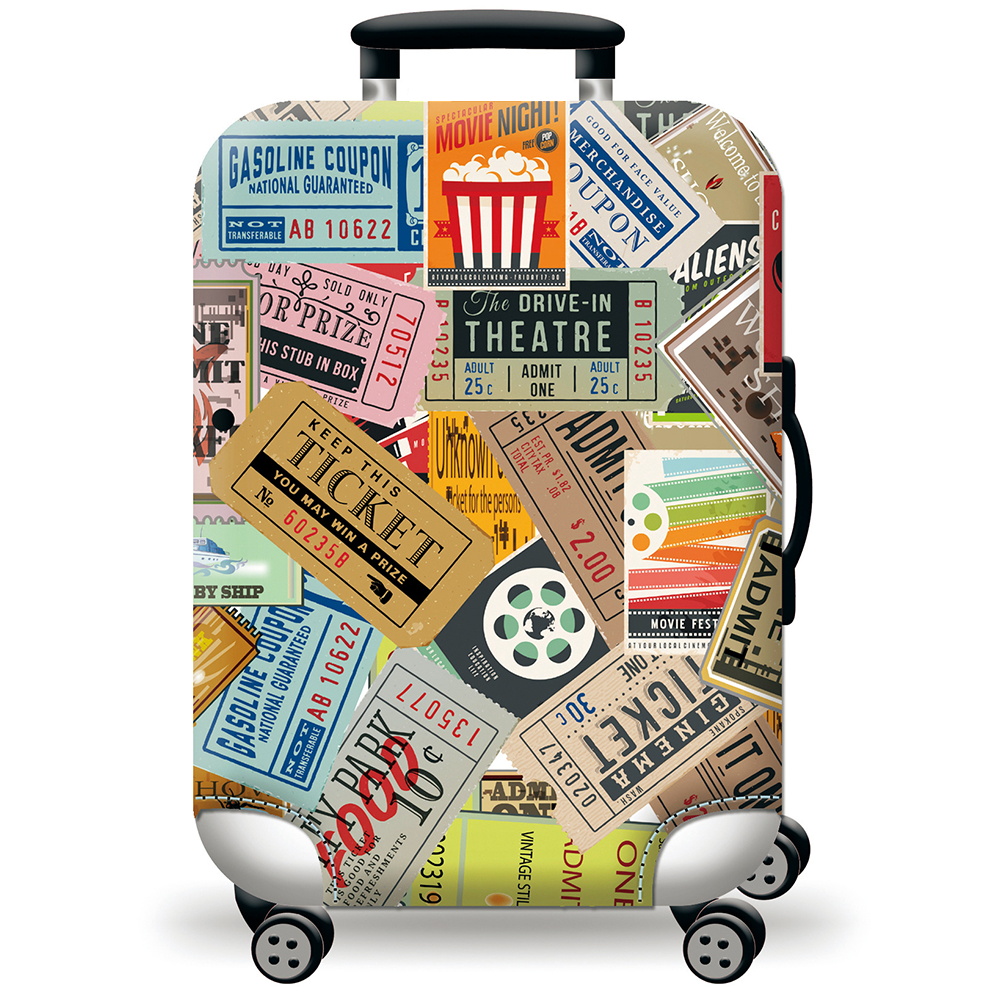 Golden Letters Luggage Case Suitcase Protective Cover Travel Elastic Luggage  Dust Cover - Temu Netherlands