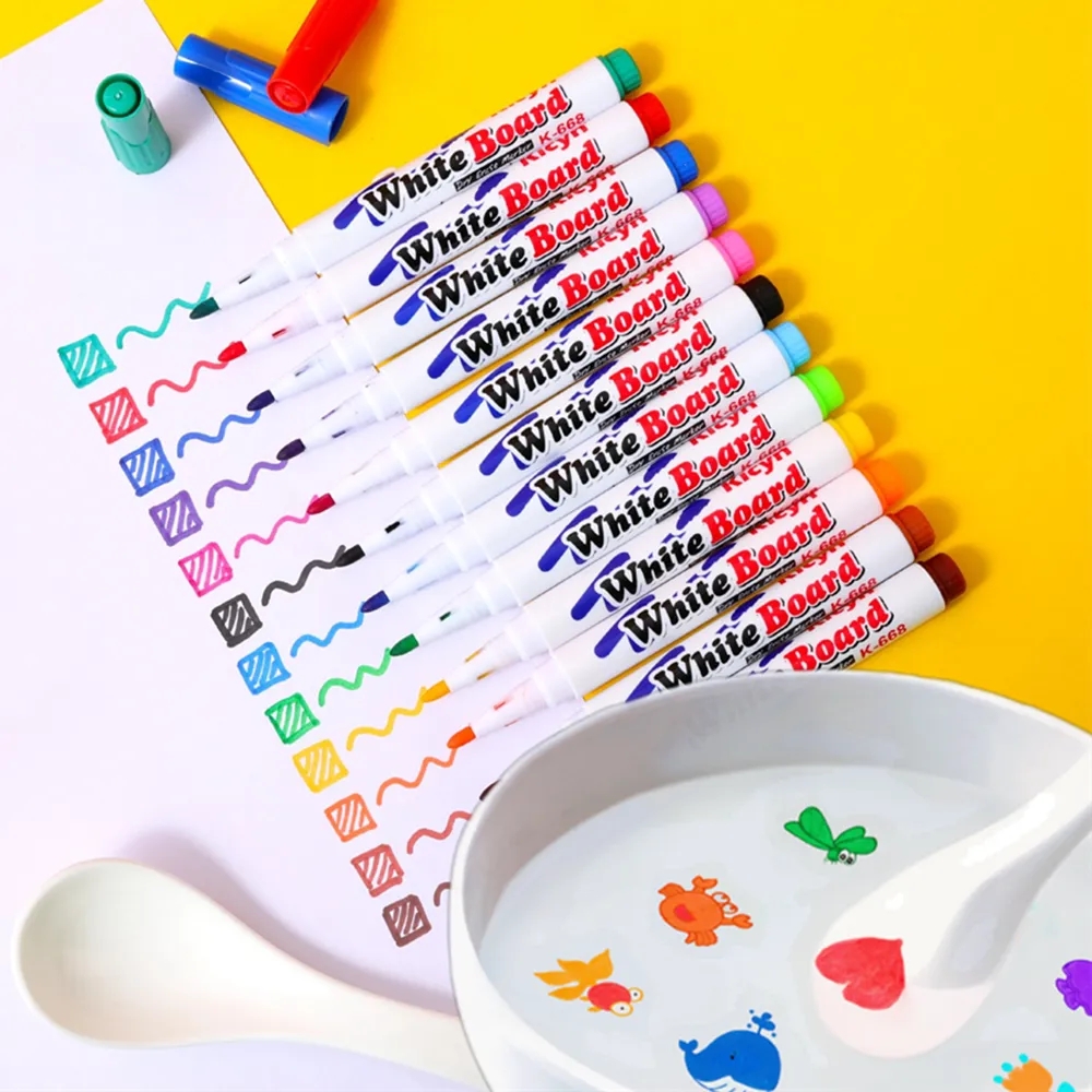 12 Colors Magical Water Painting Pen Magic Doodle Drawing Pens Multicolor  Gifts