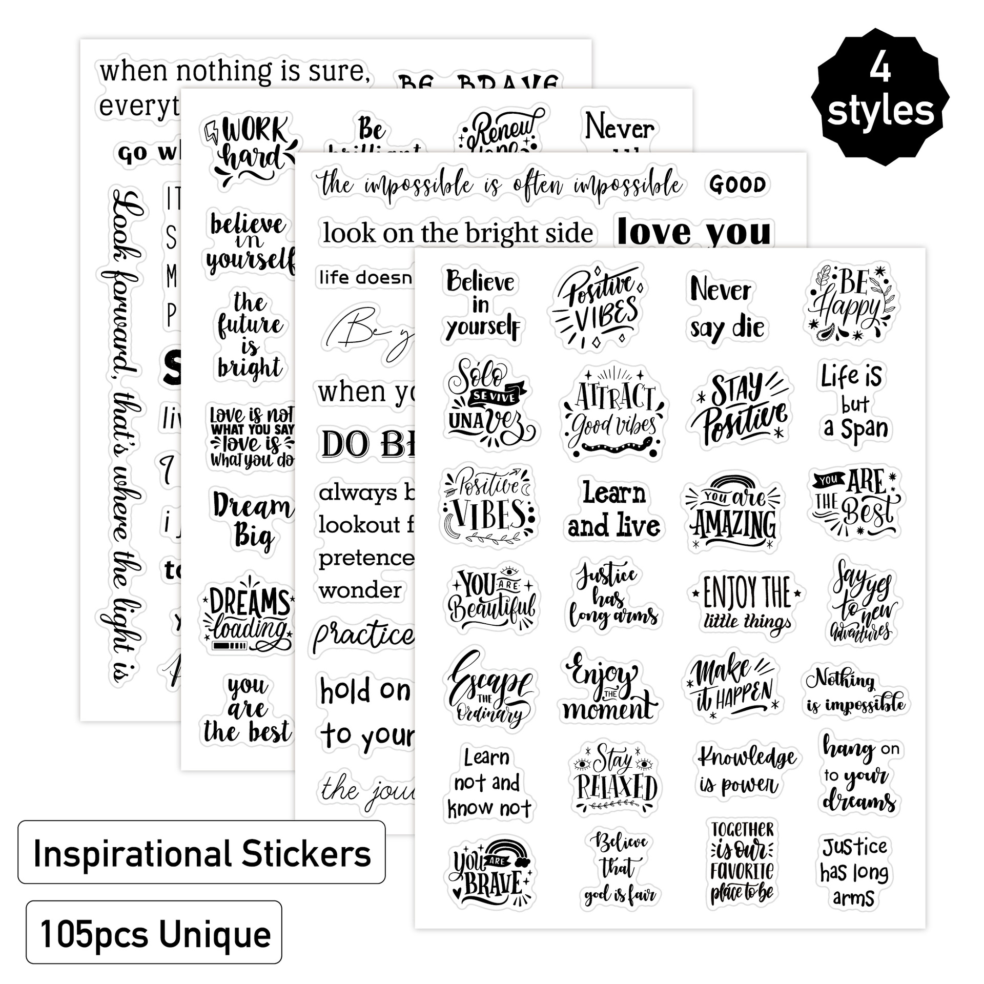 Printable Planner Text Stickers Quotes Stickers Stickers for Planner Cool  Stickers Motivation Stickers 