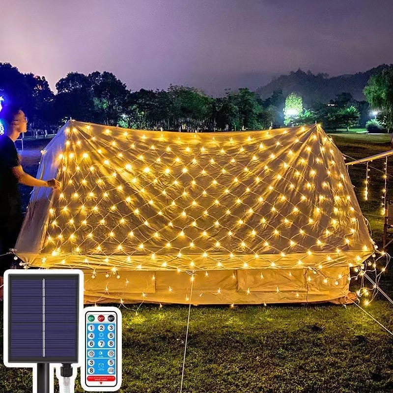 192 Leds Solar Christmas Light Waterproof Fishing Net String - Temu Canada