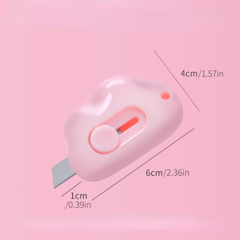 Girl Heart Lovely Cloud Mini Portable Student Box Cutter - Temu