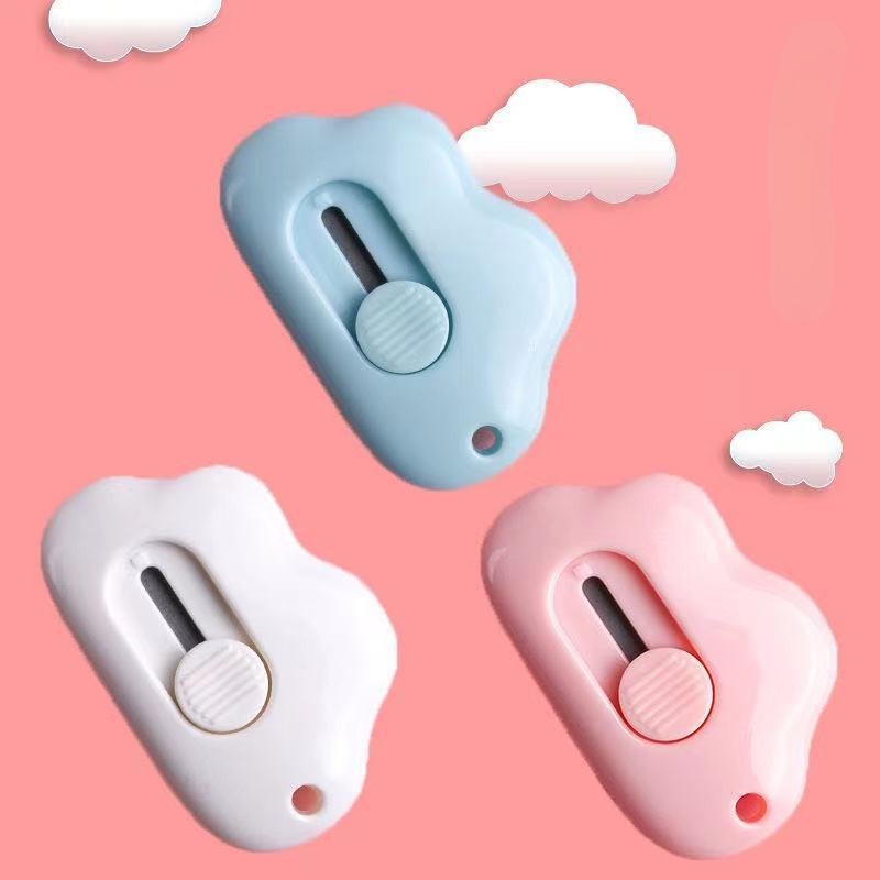 Girl Heart Lovely Cloud Mini Portable Student Box Cutter - Temu