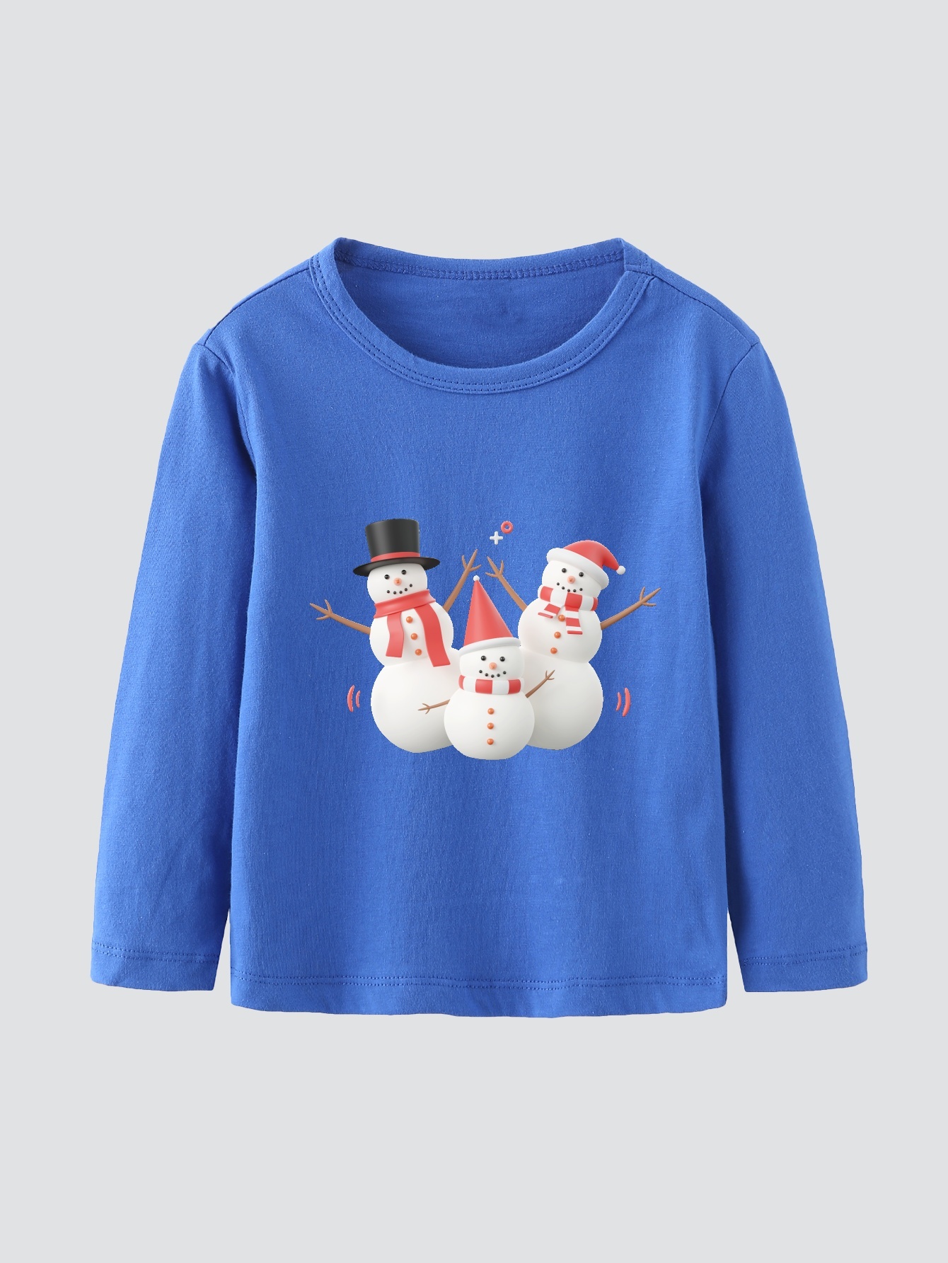 Snowman Long Sleeve T-Shirt in White - Small