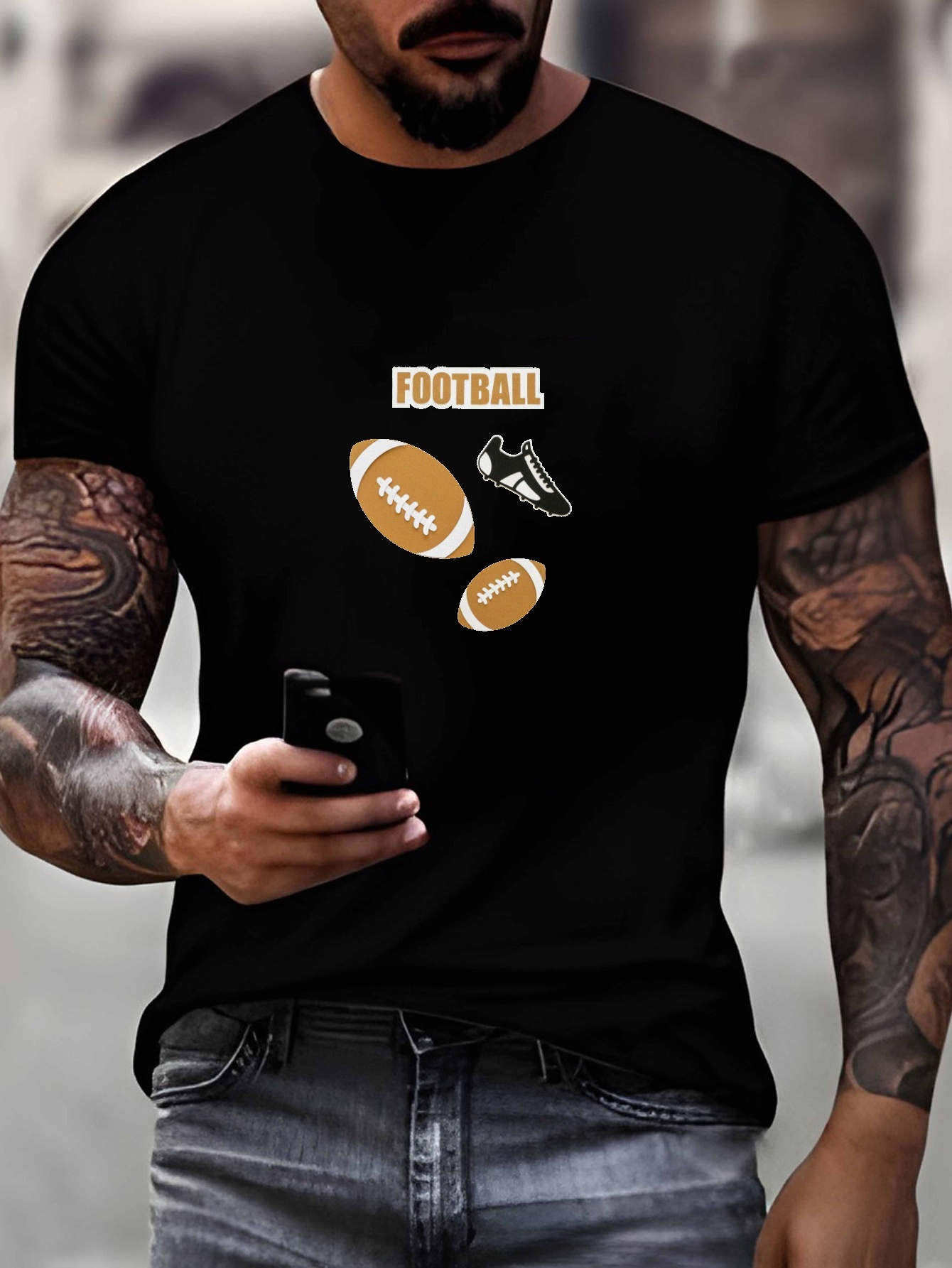 Funny Football Tshirts, American Football T-shirt' Men's T-Shirt