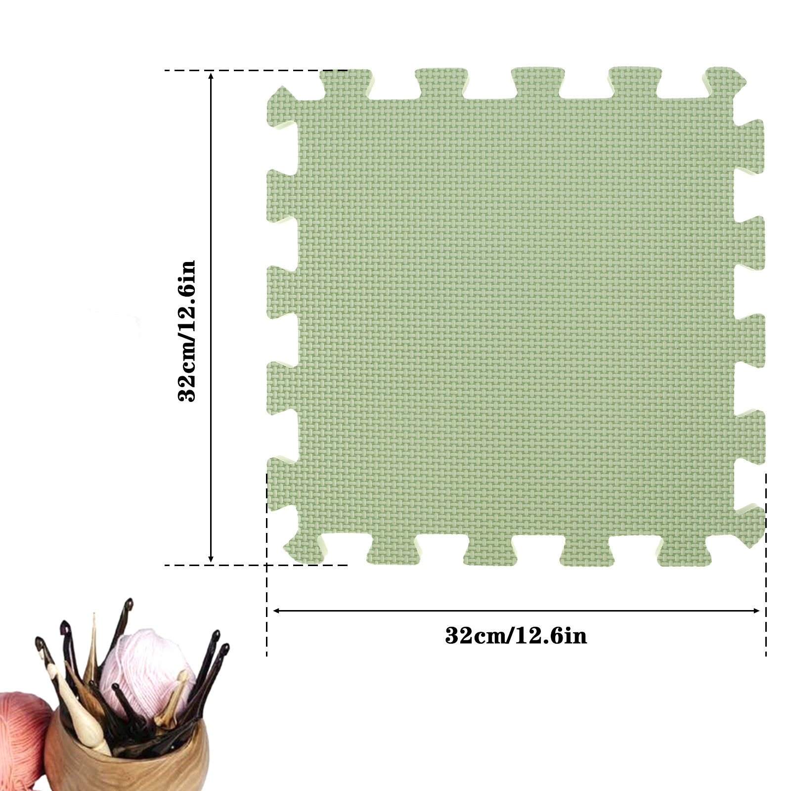 Bright Creations 9 Extra Thick Blocking Board Mats for Knitting with White