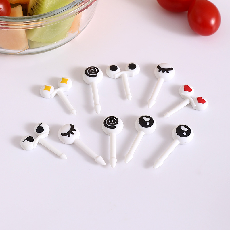 Plastic Cocktail Picks Mini Skewers Cute Cartoon Eyes Kawaii Temu