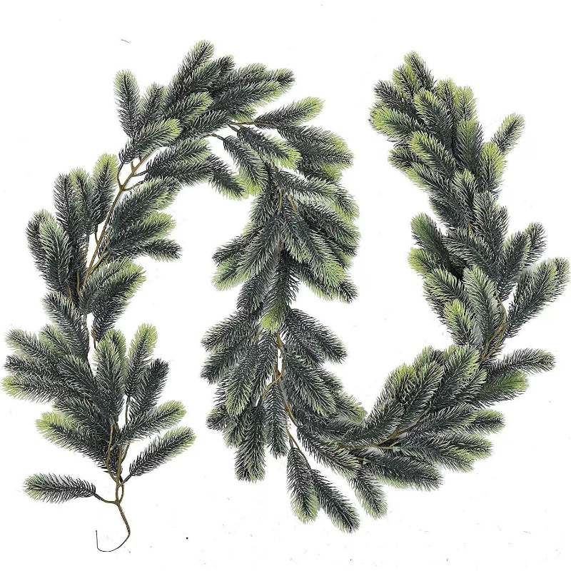 Image of 1pc 79inch Artificial Christmas Winchester Pine Garland, Green Christmas Collection Home Indoor Decoration