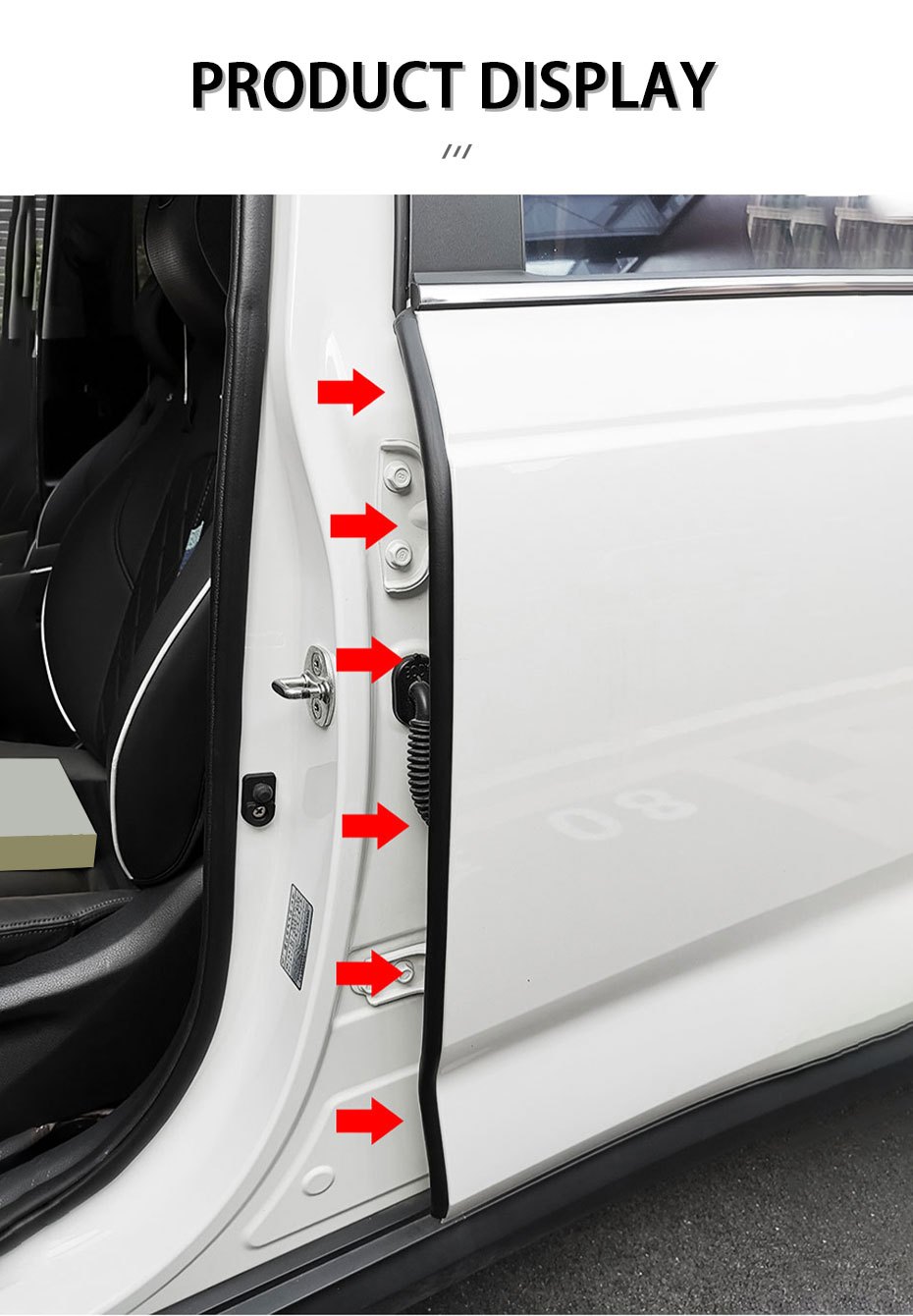 burlete puerta del coche tiras tira sellado puerta junta goma coche Z en  forma de ajuste ruido aislamiento burlete bajo puerta Epdm Z tipo de sello  caucho accesorios para autos interior - AliExpress