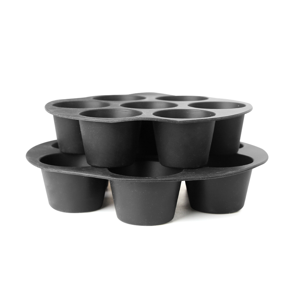 simyron Teglia per Muffin Stampo per muffin in silicone, vassoi per muffin  da 6 pollici per 7 muffin, Accessorio per vassoio per muffin rotondo per  friggitrice ad aria, forno : : Casa