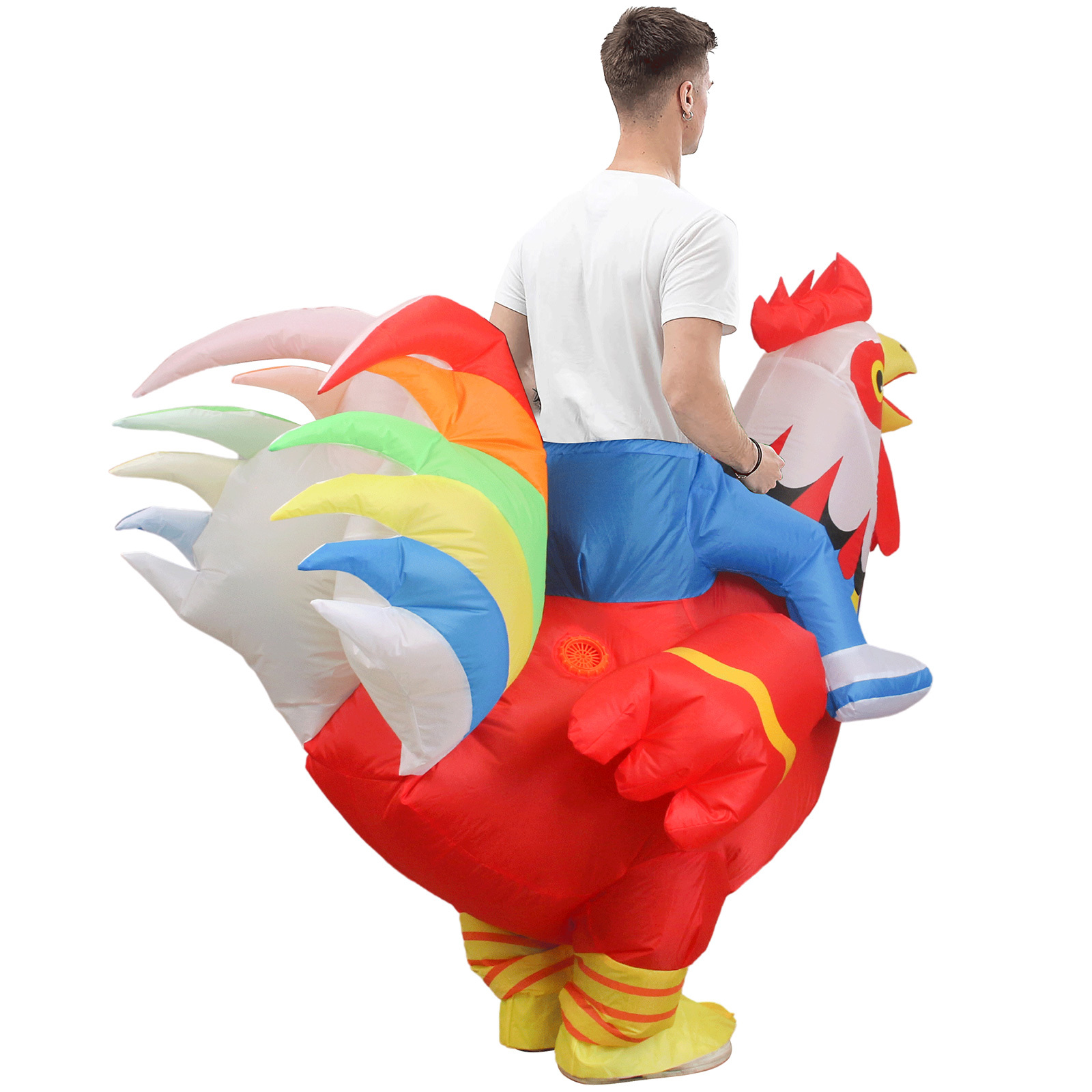 Costumi gonfiabili del grande gallo rosso per spettacoli, attività di team  building all'aperto, costumi di gioco e regali tridimensionali di Natale