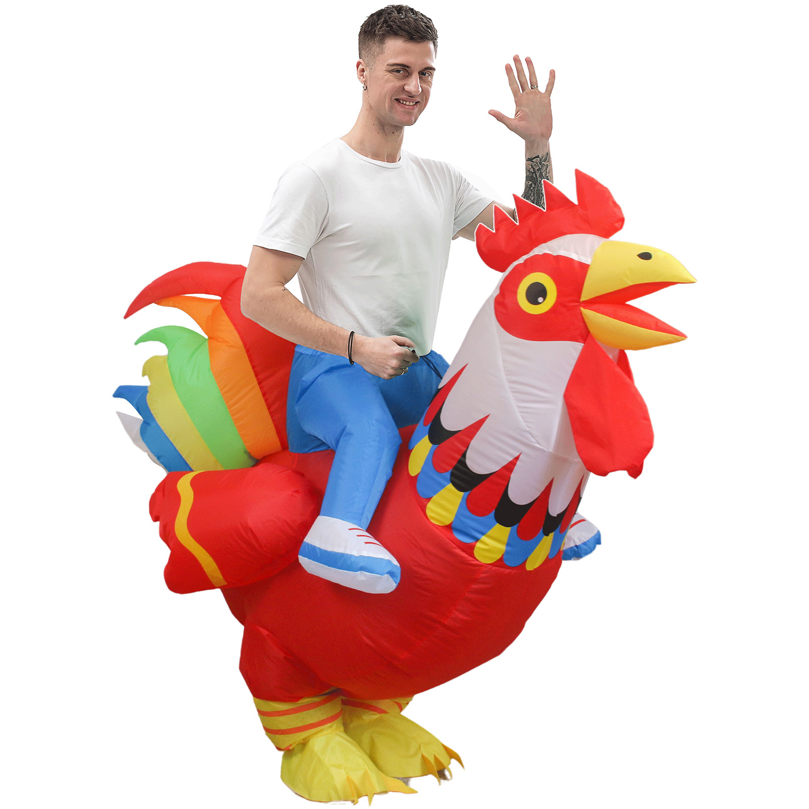 big red rooster inflatable costumes for performance outdoor team building activities game costumes and three dimension christmas halloween thanksgiving gifts details 3