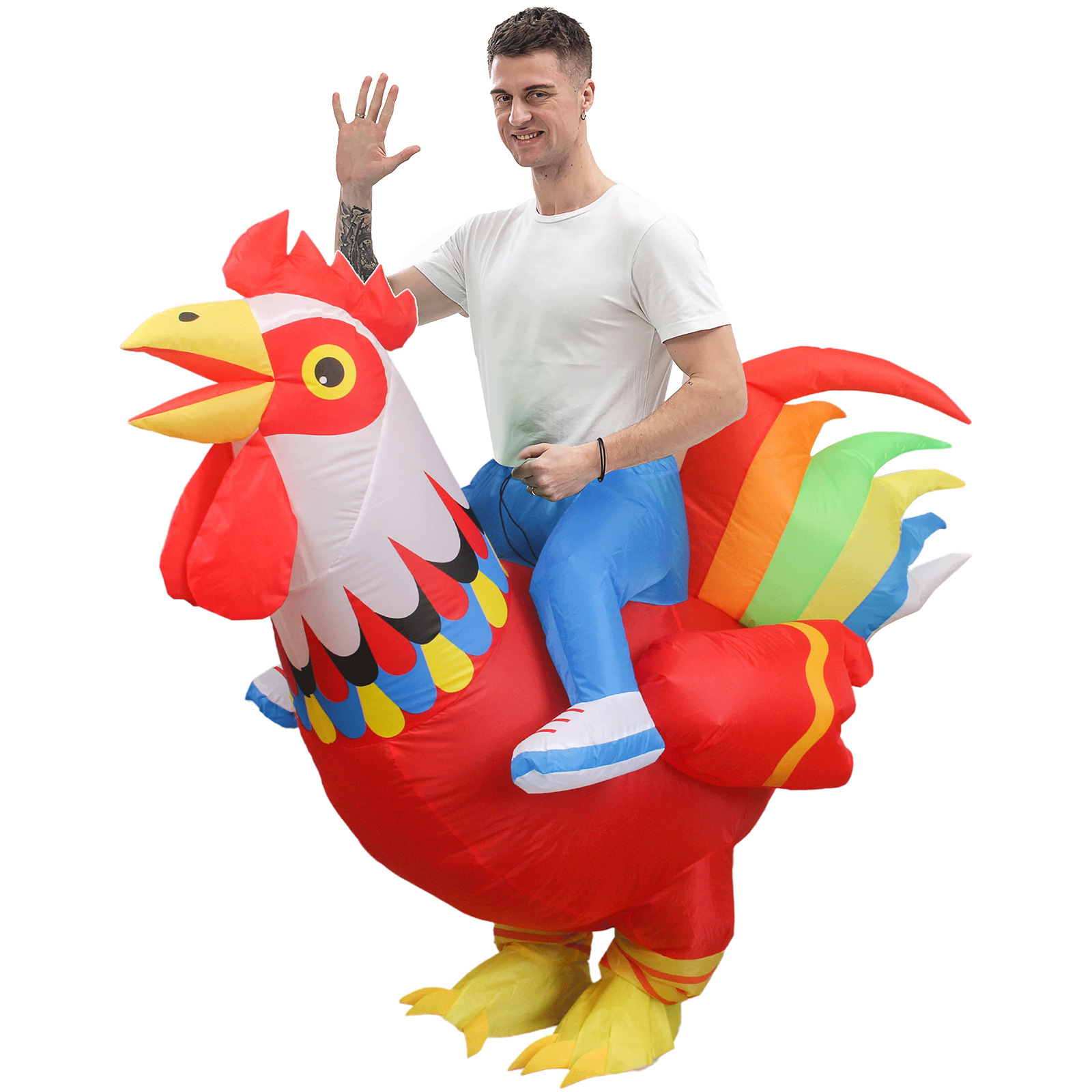 big red rooster inflatable costumes for performance outdoor team building activities game costumes and three dimension christmas halloween thanksgiving gifts details 5