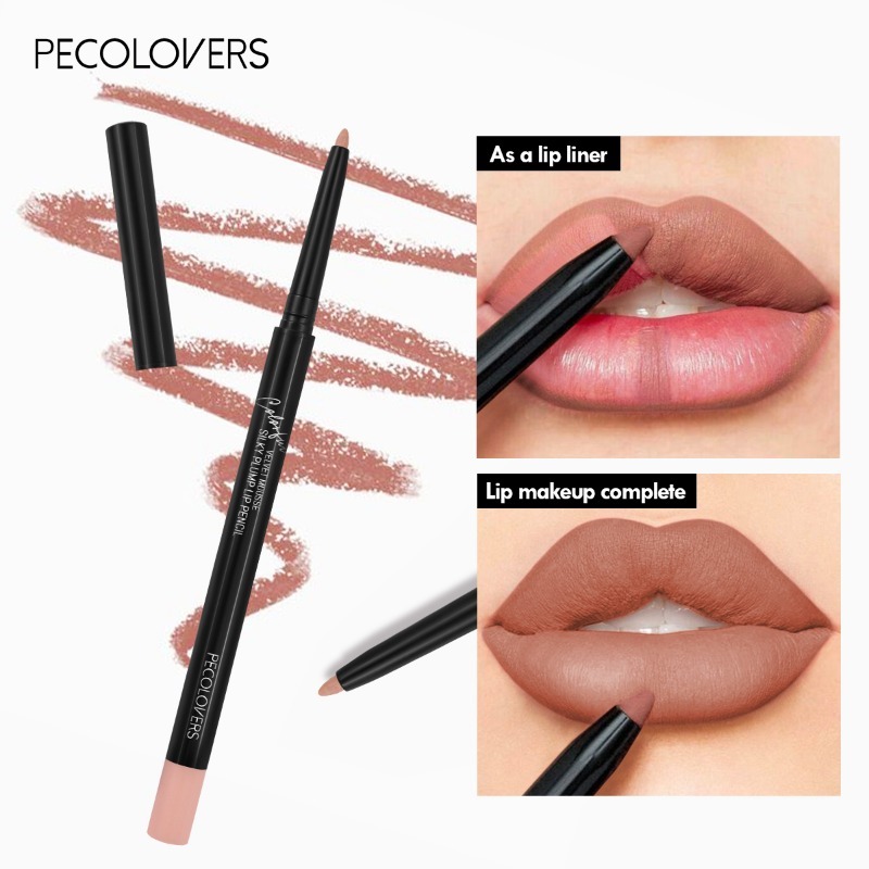 Wood Lip Liner Waterproof Charming Lip Liner Soft Pencil Makeup