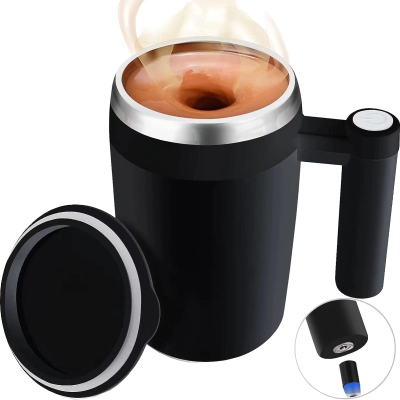 Self-heating Coffee Mug With Wireless Charging Function - Double Layer 18/8  Stainless Steel Mug Warmer For Office Desk And Home - Charges Mobile Phone  Too - Temu United Arab Emirates