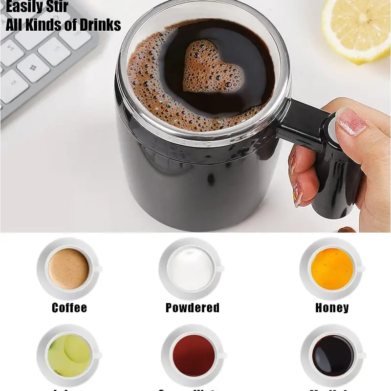 Self Stirring Mug Rechargeable Auto Magnetic Coffee Mug - Temu