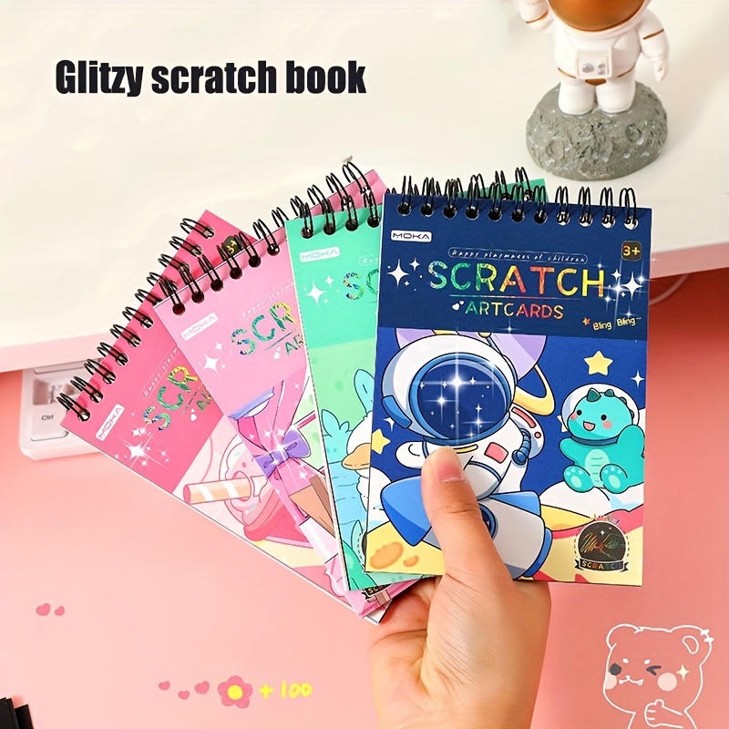  MBJRFU Scratch Art Books for Kids Rainbow Scratch