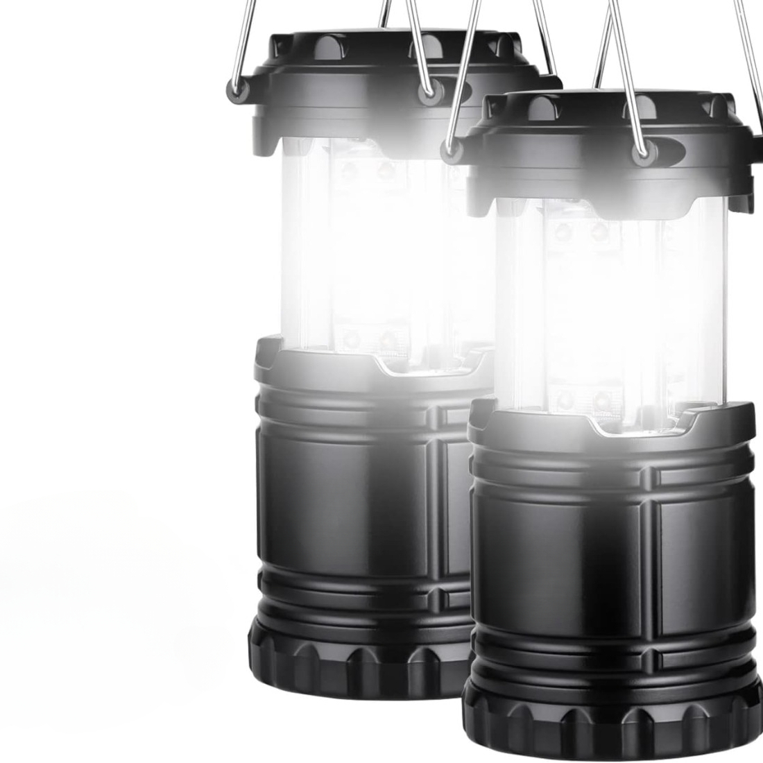 2 Pack Camping Lantern 500 Lumens Collapsible Portable LED Lantern for  Emergency, Hurricane, Storms, Outage
