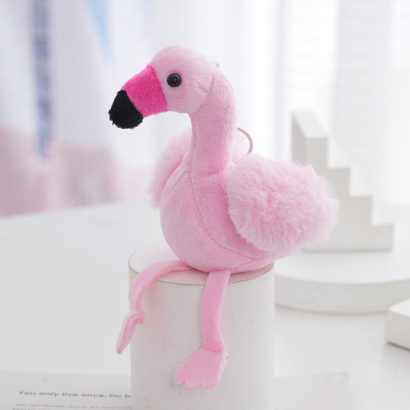14cm 5 51in flamingo doll small pendant doll backpack doll keychain pendant plush toy doll super cute 3