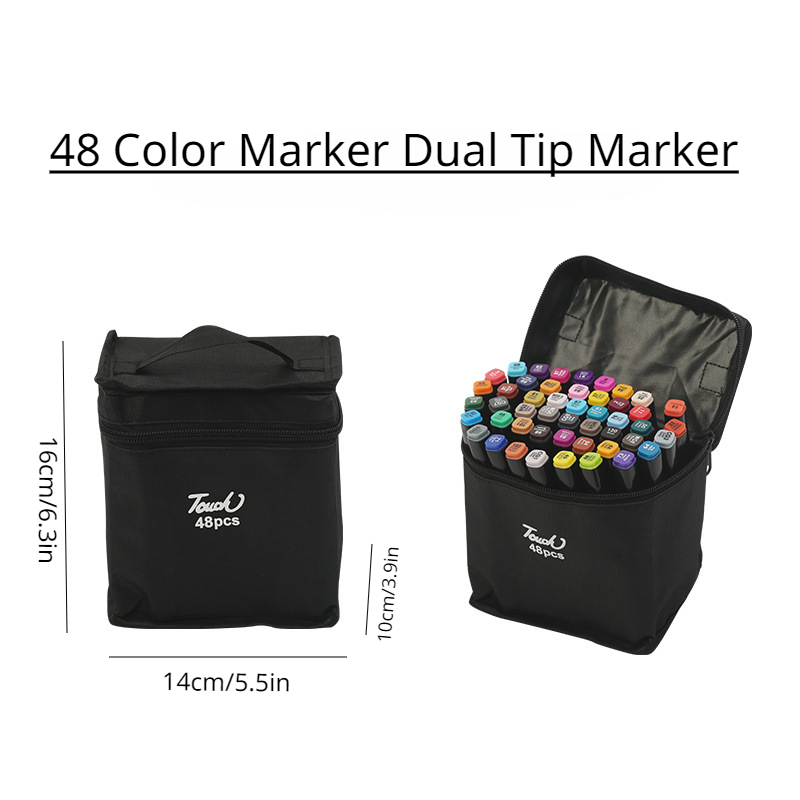 48 Colors Markers Double ended Markers Children's Toys - Temu