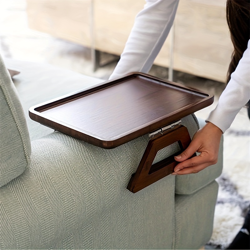  Mesa de cama para comer - Mesa de desayuno de bambú con soporte  para tableta para teléfono - Bandeja de servir de altura ajustable con  patas plegables en el sofá de