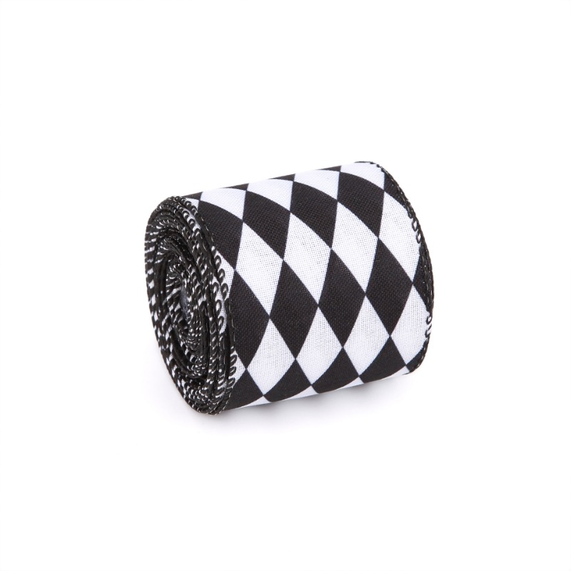 5 Yards Black White Ribbon Halloween Checkered Wired Ribbon - Temu
