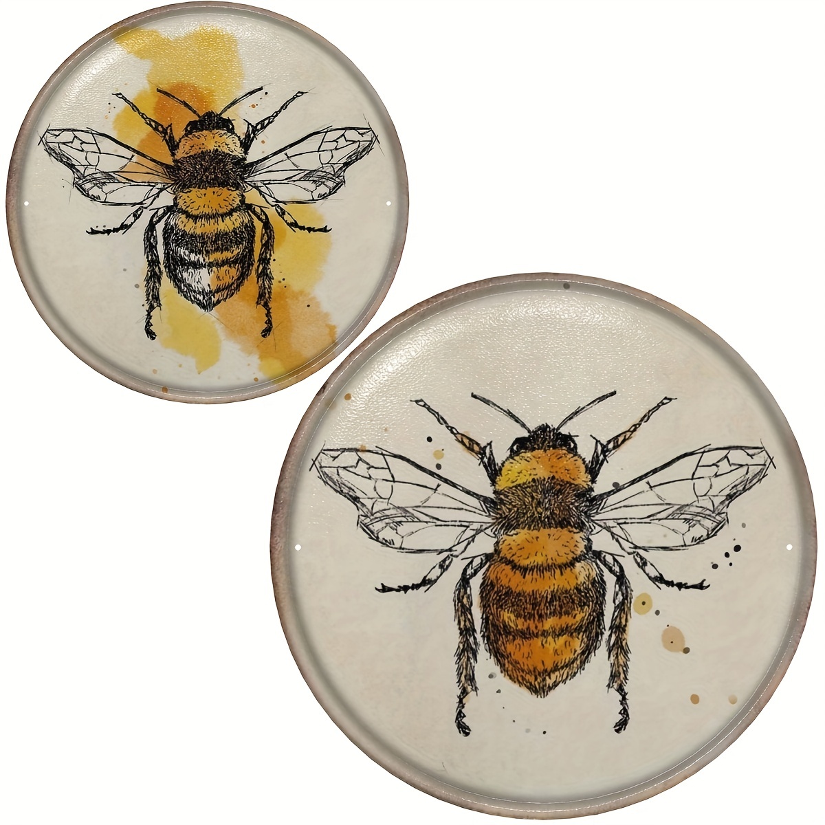 Retro Antique Tin Sign Bumblebee Honey Insect Metal Tin - Temu