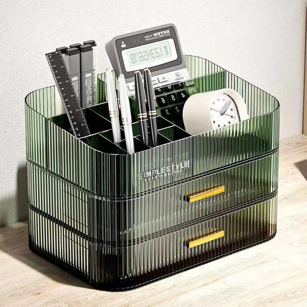 Makeup Organizer with Stackable Drawers, Bathroom Countertop Vanity  Organizers and Storage, Ideal for Desk and Dresser, Great for Cosmetics,  skin