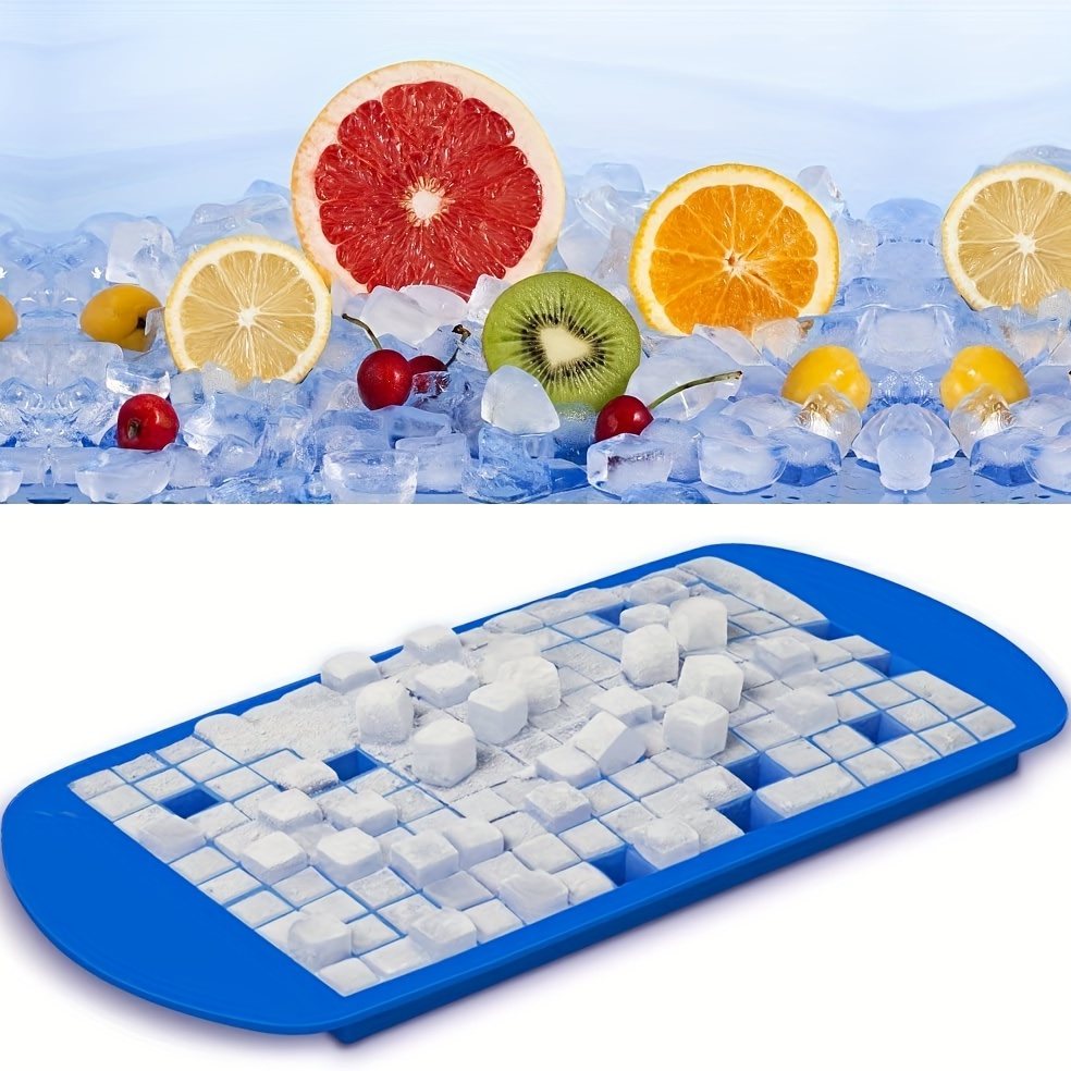 160 Grid Silicone Ice Tray Foldable Ice Mold Ice Breaker Ice Grid Tray Mini  Ice Cubes Small Square Mold Ice Maker Silicone Mold