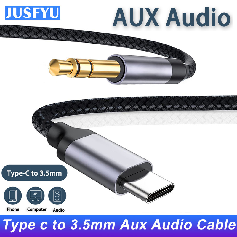 Male Aux Audio Jack To Usb 2.0 Male Charge Cable Adapter - Temu