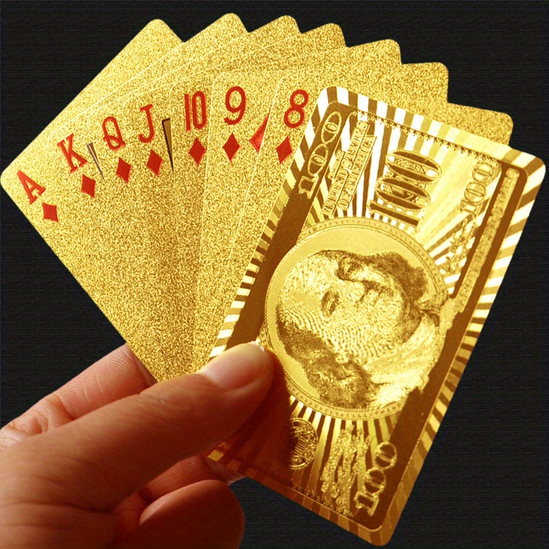 $100 Gold Playing Cards