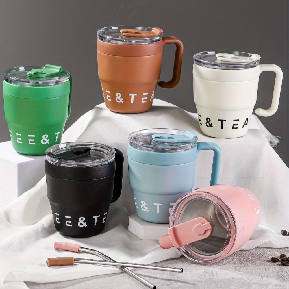 Stainless Steel Insulated Coffee Mug Cups With Handle Double - Temu