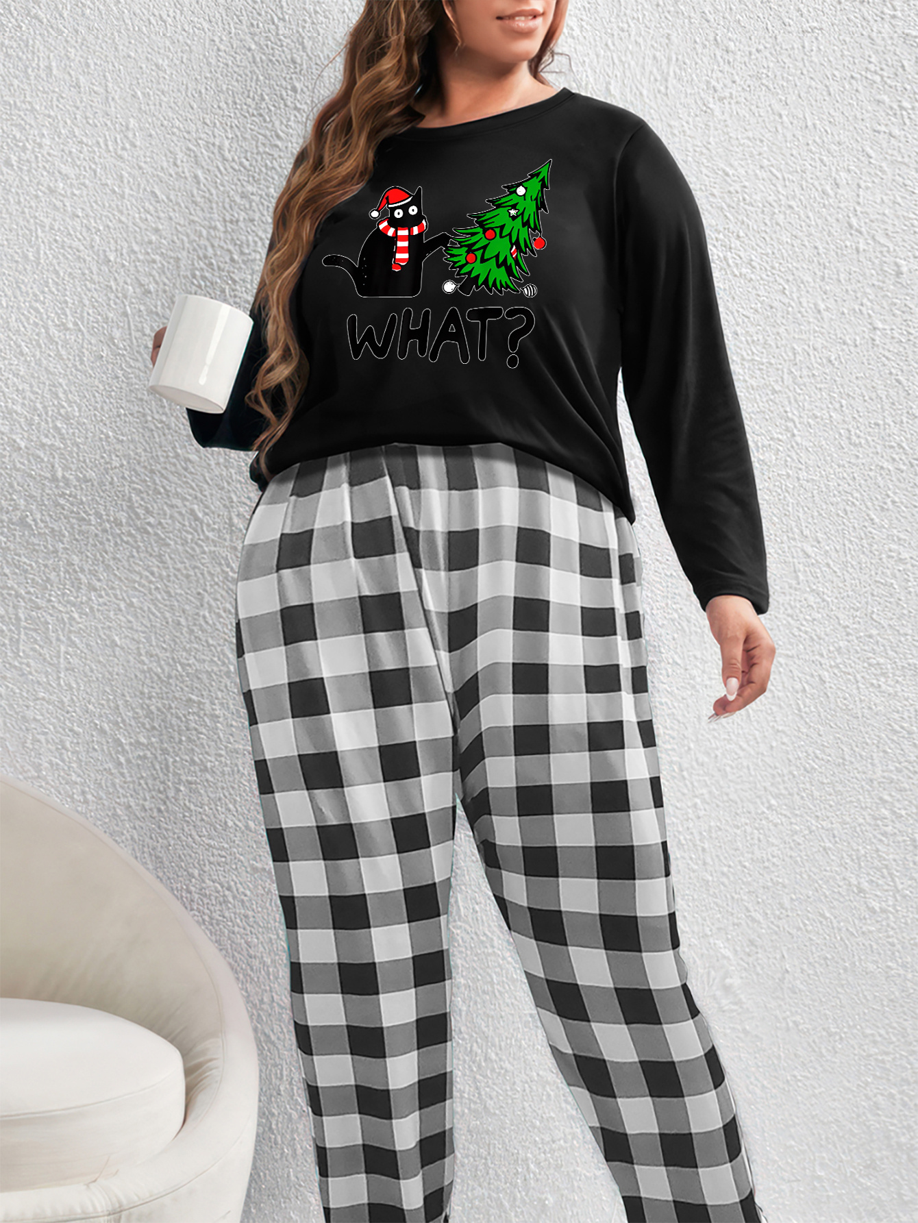 Black Cat Pajama Set