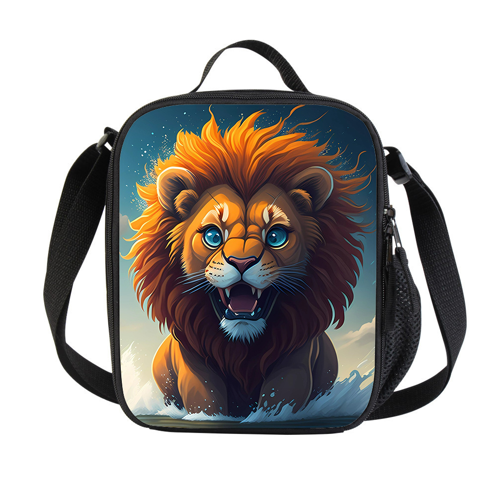 3d Lion Pattern Outdoor Sports Shoulder Bag, Insulated Lunch Bag For Office  Worker, Picnic, School - Temu Austria