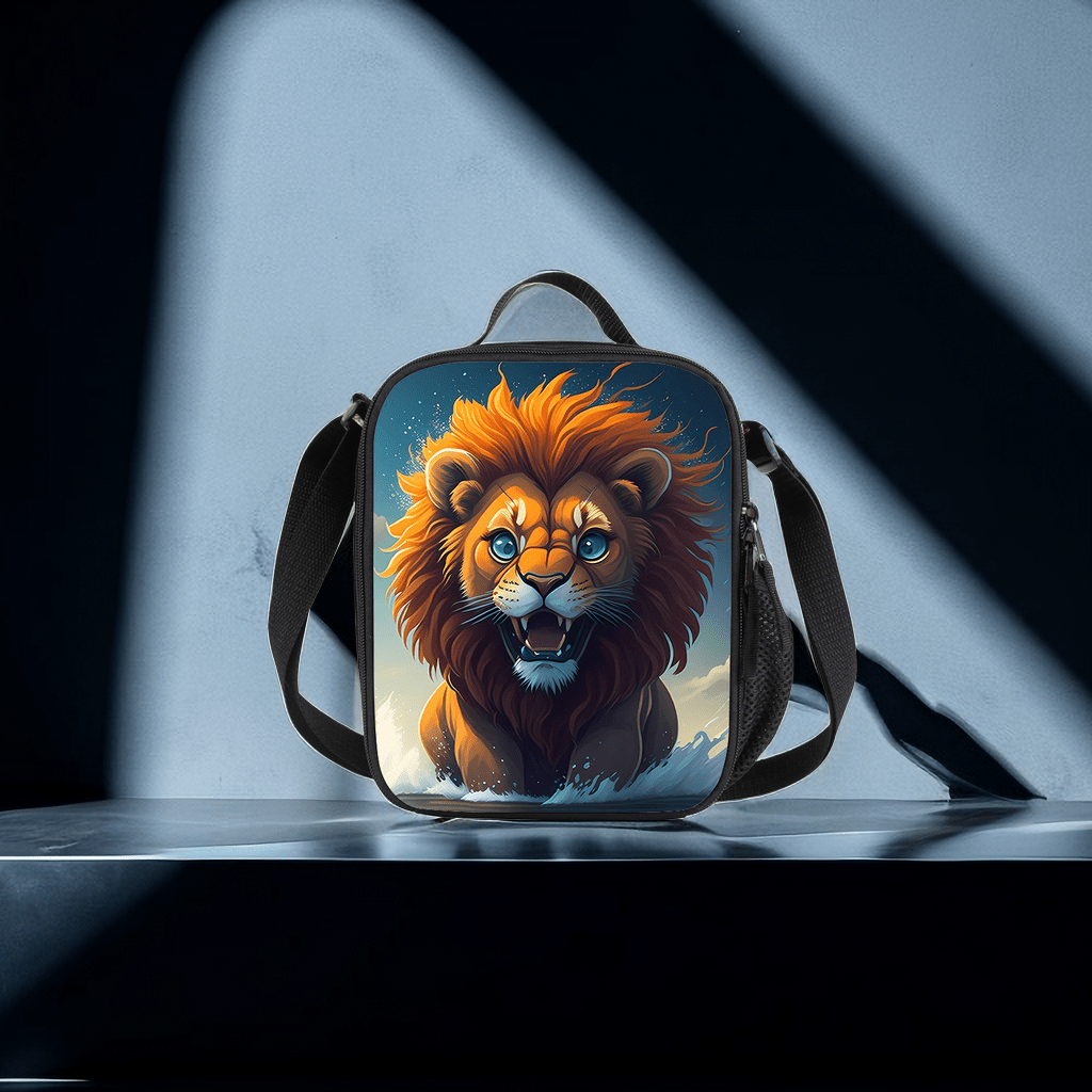 3d Lion Pattern Outdoor Sports Shoulder Bag, Insulated Lunch Bag For Office  Worker, Picnic, School - Temu Austria