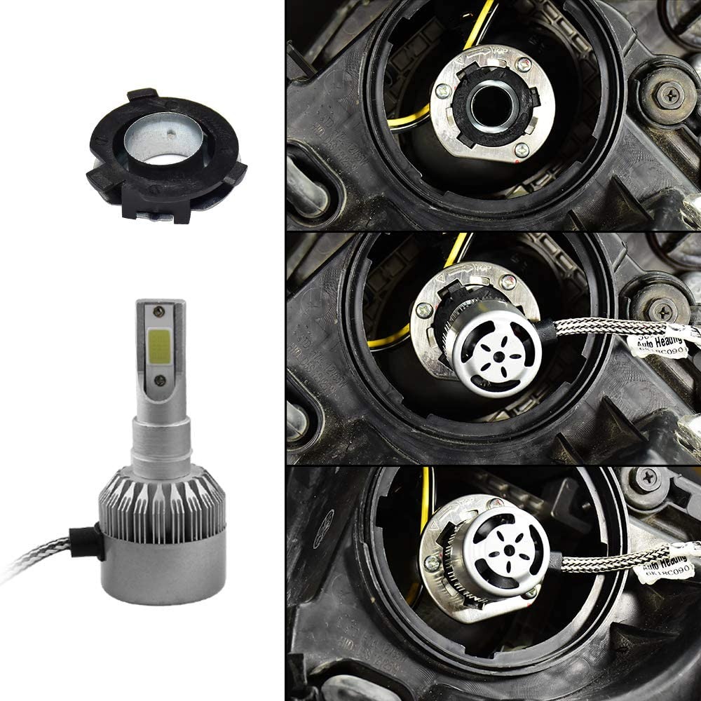 2pcs H7 LED Headlight Car Bulb Holder Adapter Retainer Socket Base For  Sonata New Tucson Qashqai Kia K3 K4 K5 Sorento