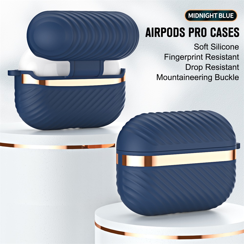 Midnight Blue-AirPods Pro 2 Funda protectora de silicona AirPods