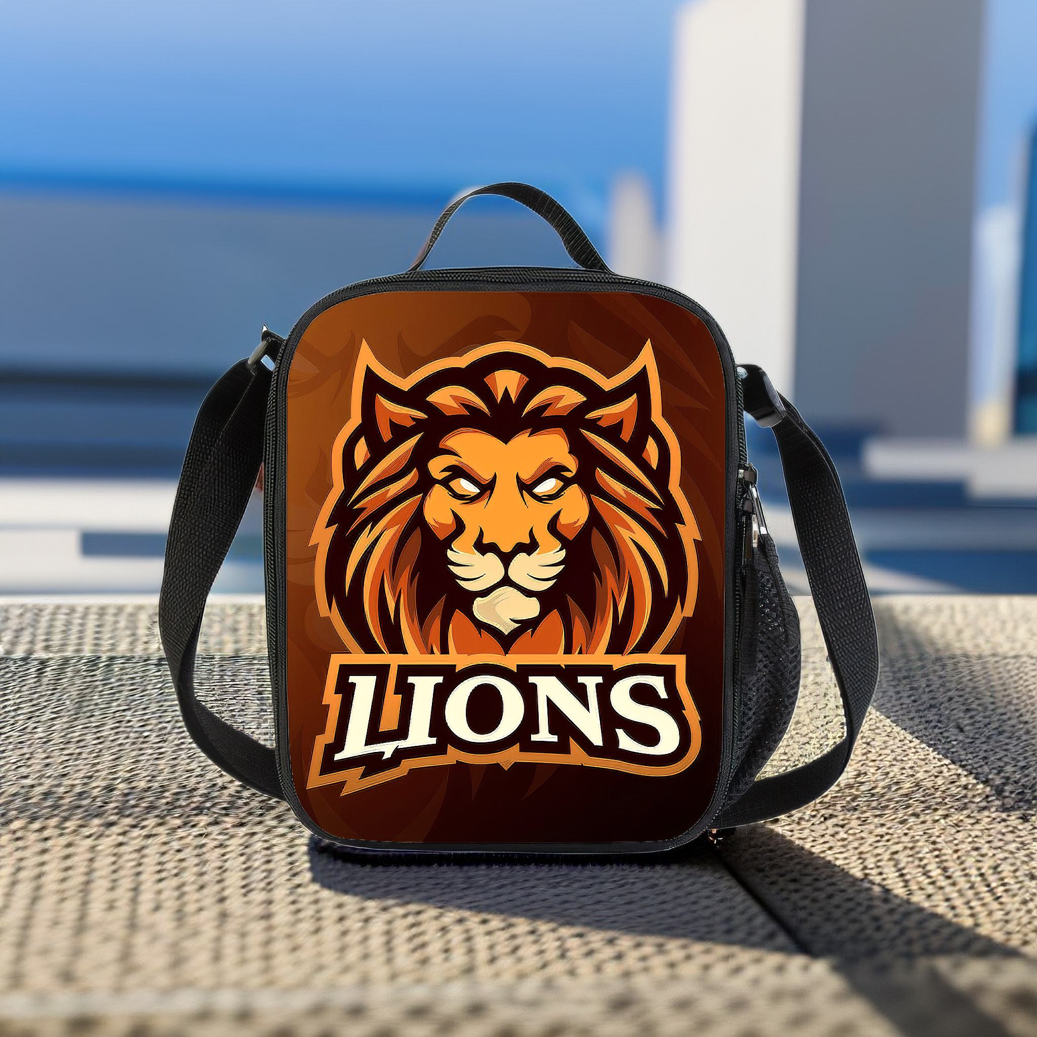 3d Lion Pattern Outdoor Sports Shoulder Bag, Insulated Lunch Bag For Office  Worker, Picnic, School - Temu Austria