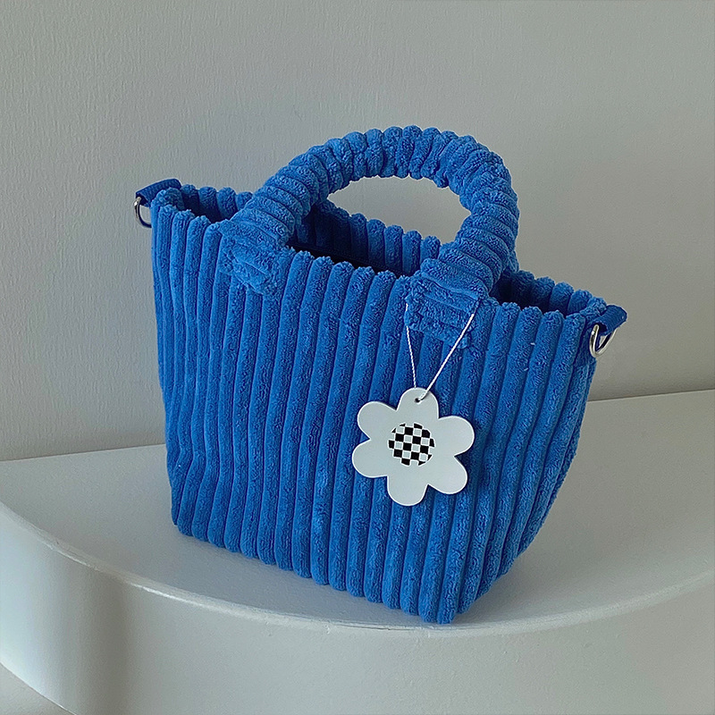 Blue & White Kawaii Stripe Crossbody Bag