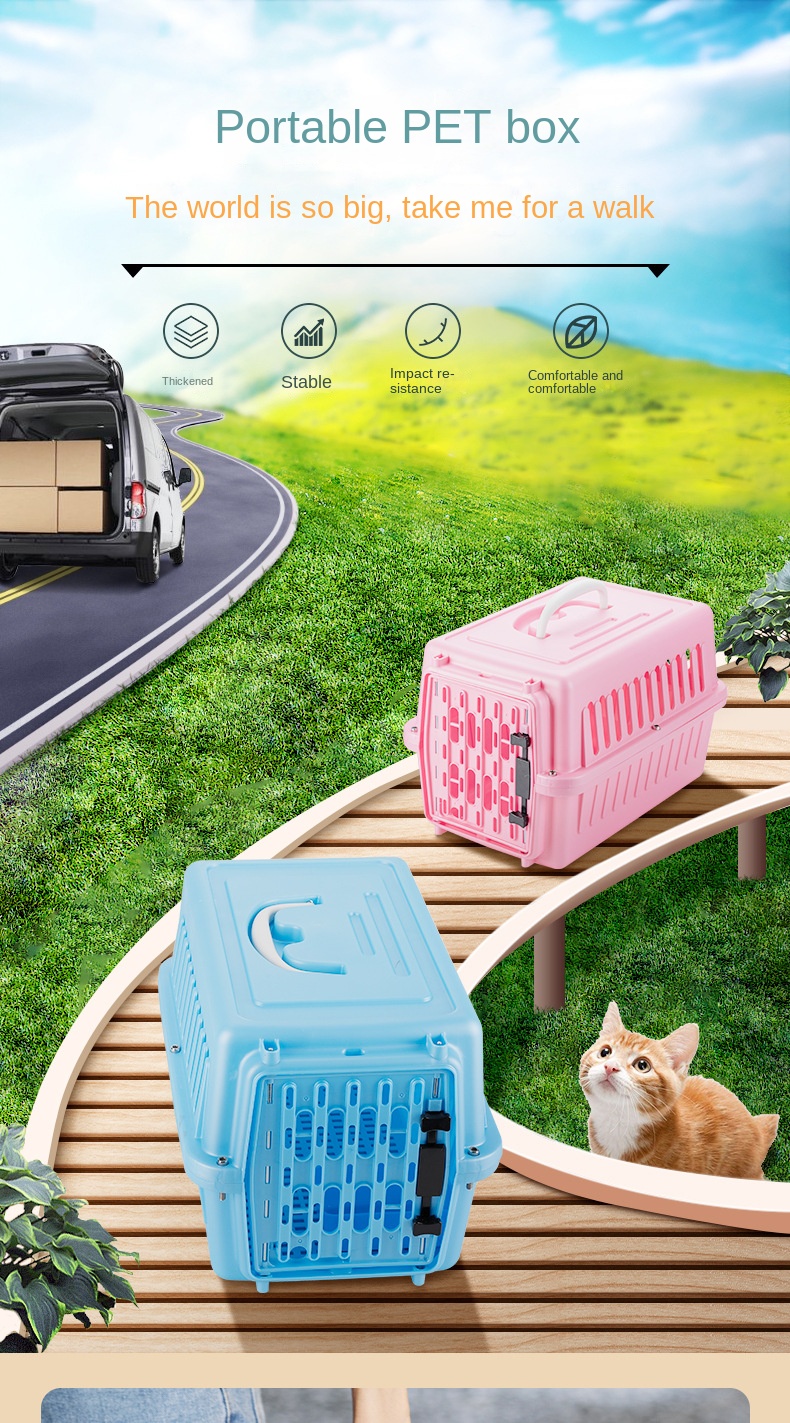 Pet Travel Carrier For Dog Cat Portable Secure Carrier Box - Temu