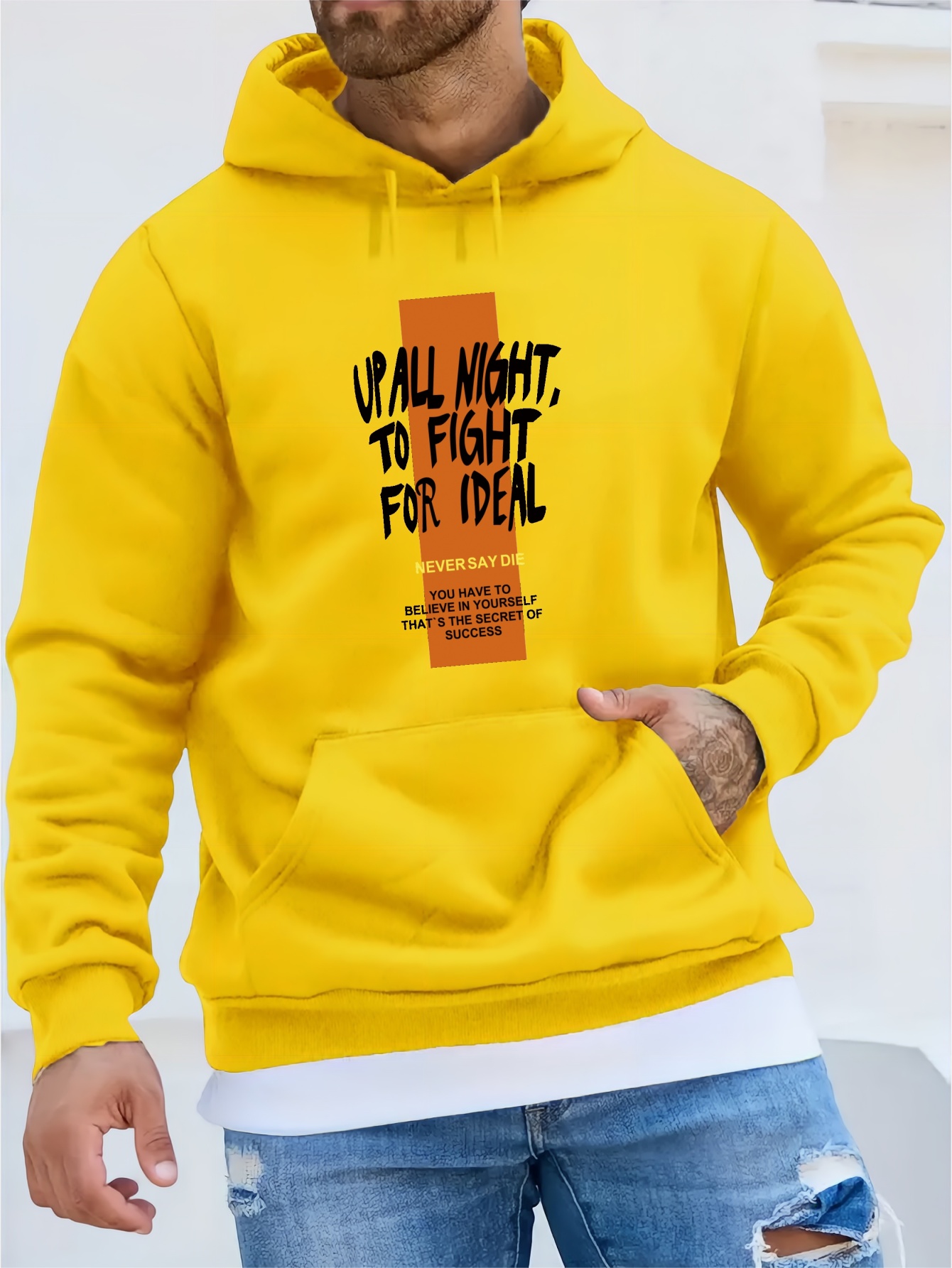 Up All Night Print Hoodie Cool Hoodies For Men Men s Casual Temu