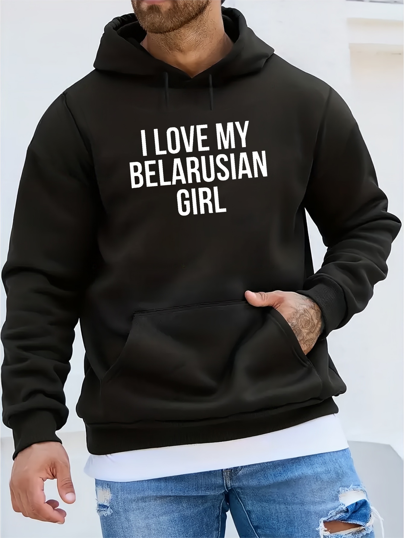 Girls Love My ” Slogan męska Casual Heart Graficzna bluza z kapturem  Koszule Hipster Hip-Hop Bluza z kapturem z długim rękawem Modny pulower  Bluzy z kieszenią - Temu Poland