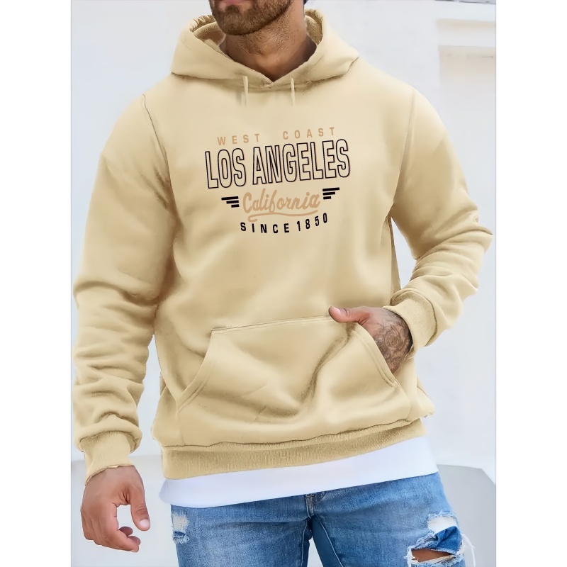 

Retro Letter Print Hoodie, Cool Hoodies For Men, Men's Casual Graphic Design Pullover Hooded Sweatshirt With Kangaroo Pocket Streetwear For Winter Fall, As Gifts
