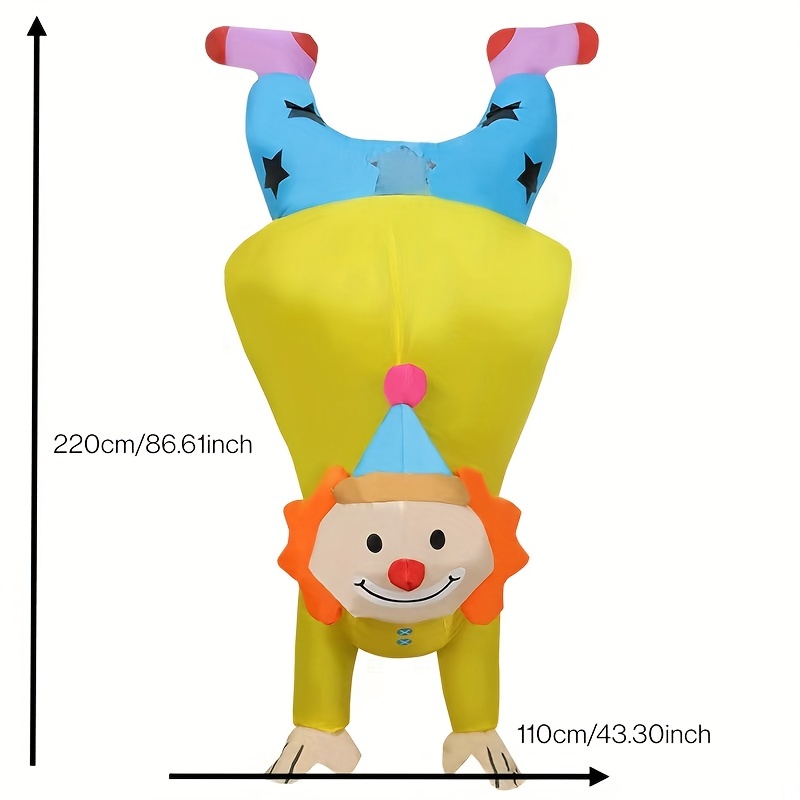 Inflatable Costume, Halloween Party Costumes, Handstand Clown Inflatable Costume for Halloween, Easter, Christmas,Temu