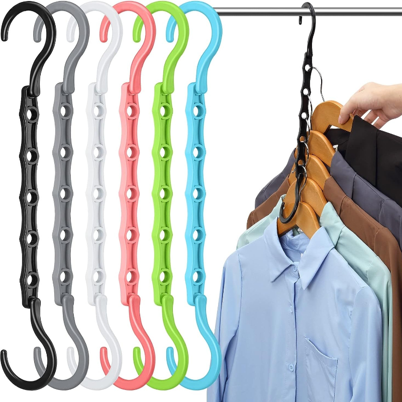 12-Pack-Closet-Organizers-and-Storage,Closet-Organizer-Hanger for Heavy  Clothes,Sturdy Closet-Organization-and-Storage-Hangers-Space-Saving for  Wardrobe,Dorm-Room-Essentials for College Students Girls 