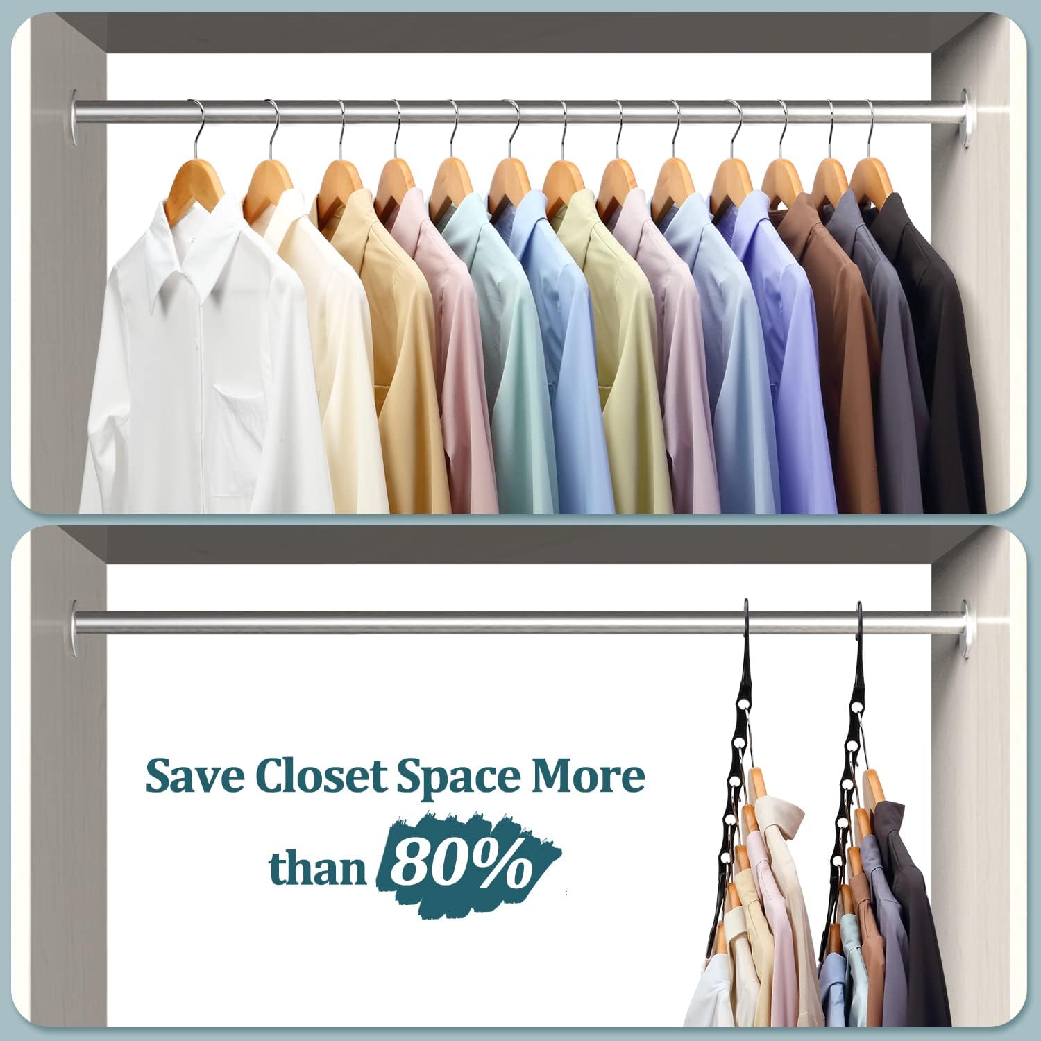 New Clothes Hanger Racks College Dorm Room Space Saving Hangers Closet  Storage Organization For Wardrobe Closet 5/3/1PCS