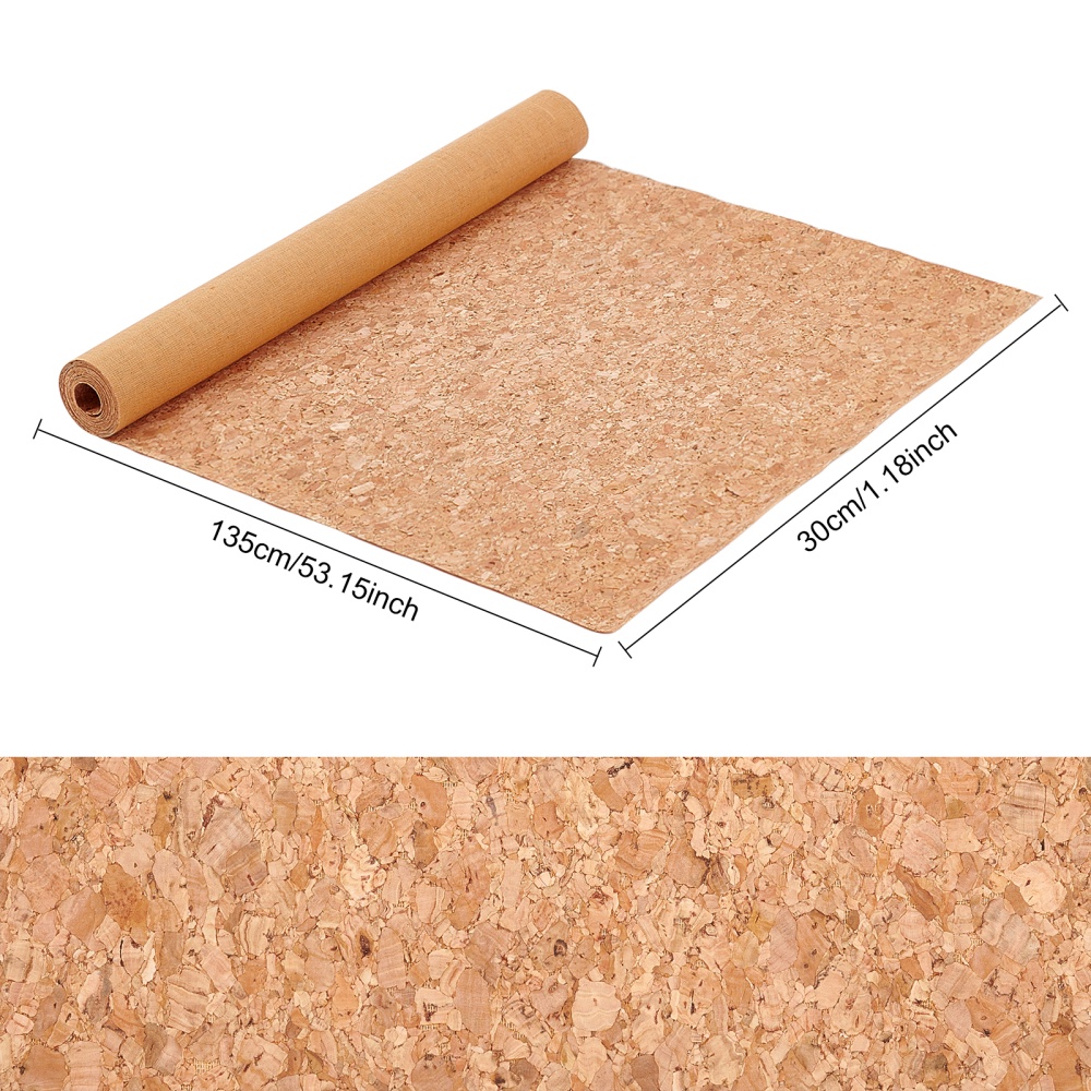 Cork Fabric Sheets Natural Real Cork Pu Leather Fabric For - Temu